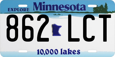 MN license plate 862LCT