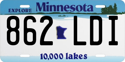MN license plate 862LDI
