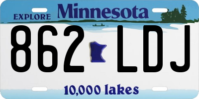 MN license plate 862LDJ
