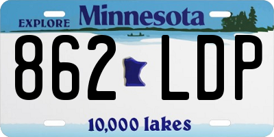 MN license plate 862LDP