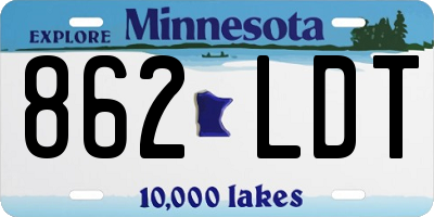 MN license plate 862LDT