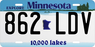 MN license plate 862LDV