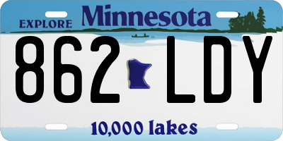 MN license plate 862LDY