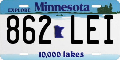 MN license plate 862LEI