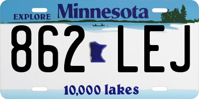 MN license plate 862LEJ