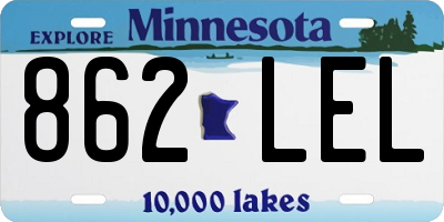 MN license plate 862LEL