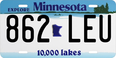 MN license plate 862LEU