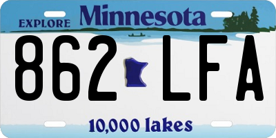 MN license plate 862LFA