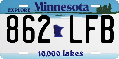 MN license plate 862LFB