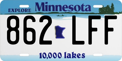 MN license plate 862LFF