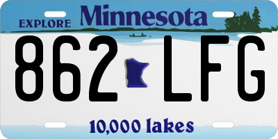 MN license plate 862LFG