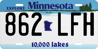 MN license plate 862LFH