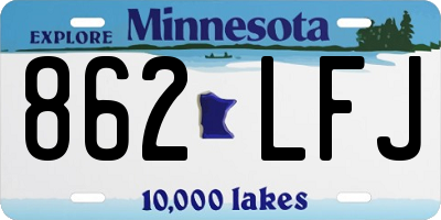 MN license plate 862LFJ