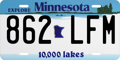 MN license plate 862LFM