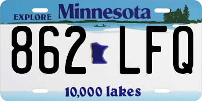 MN license plate 862LFQ