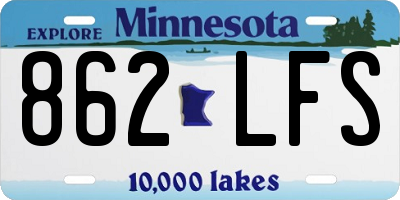 MN license plate 862LFS