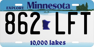 MN license plate 862LFT