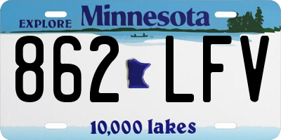 MN license plate 862LFV