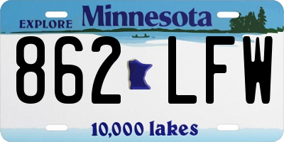 MN license plate 862LFW