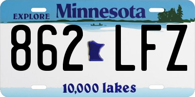 MN license plate 862LFZ