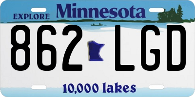 MN license plate 862LGD