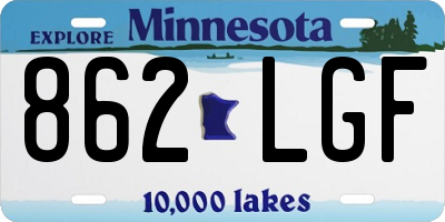 MN license plate 862LGF