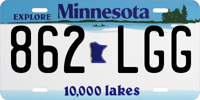 MN license plate 862LGG