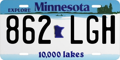 MN license plate 862LGH