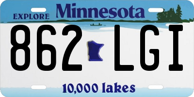 MN license plate 862LGI