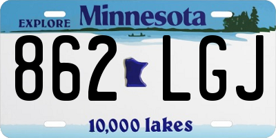 MN license plate 862LGJ