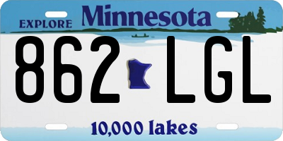 MN license plate 862LGL