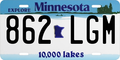 MN license plate 862LGM
