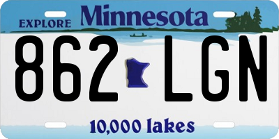 MN license plate 862LGN