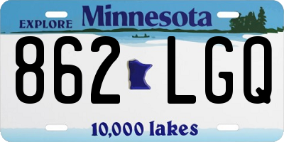 MN license plate 862LGQ