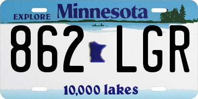 MN license plate 862LGR