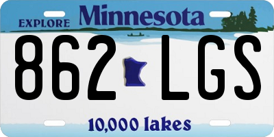 MN license plate 862LGS