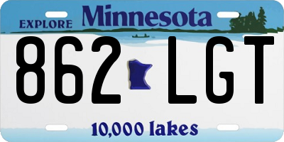 MN license plate 862LGT