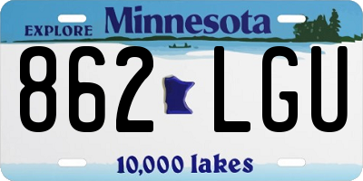 MN license plate 862LGU