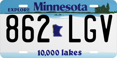 MN license plate 862LGV
