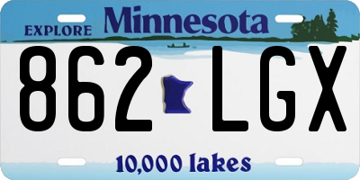 MN license plate 862LGX