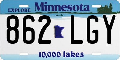 MN license plate 862LGY
