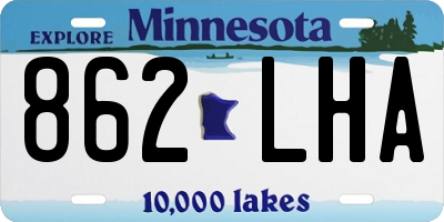 MN license plate 862LHA