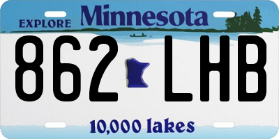 MN license plate 862LHB