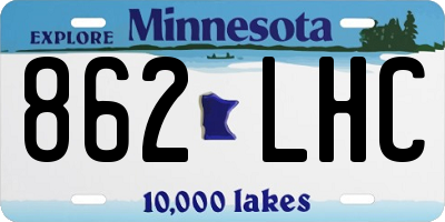 MN license plate 862LHC