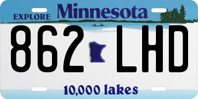 MN license plate 862LHD