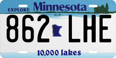 MN license plate 862LHE