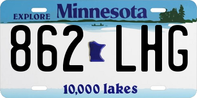MN license plate 862LHG