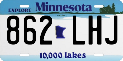MN license plate 862LHJ