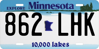 MN license plate 862LHK