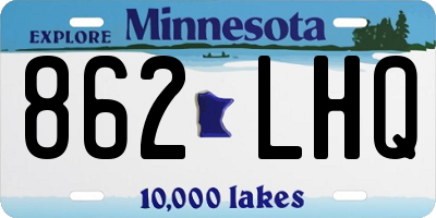 MN license plate 862LHQ